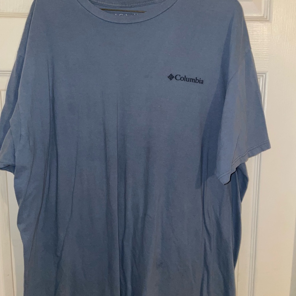 Columbia Blue Short Sleeve Tee Classic Crew